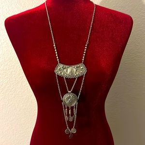 Express Silver Statement Necklace